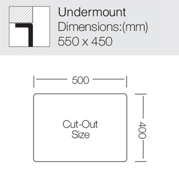 Mynd af UKinox TNL vaskur 500x400 mm mattur