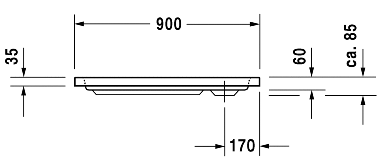 Mynd af Duravit sturtubotn D-Code 900x800mm