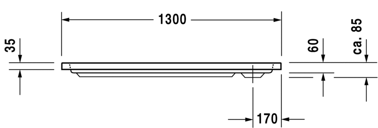 Mynd af Duravit sturtubotn D-Code 1300x750mm