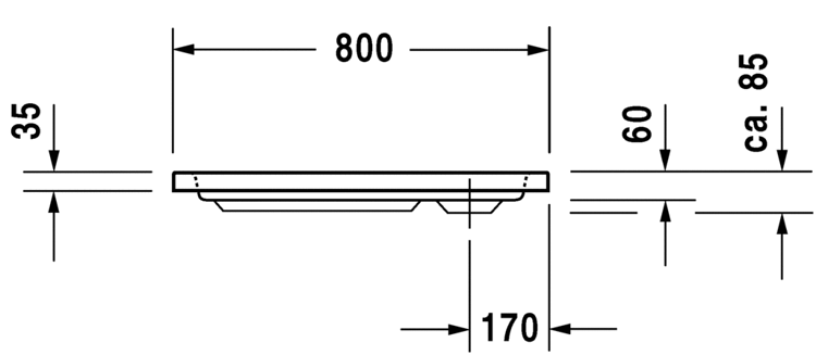 Mynd af Duravit sturtubotn D-Code 800x800mm
