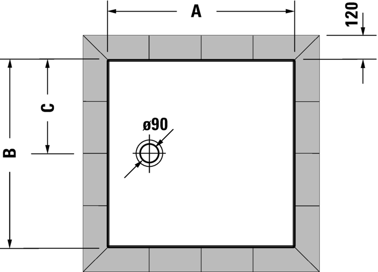 Mynd af Duravit sturtubotn Tempano 800x800mm