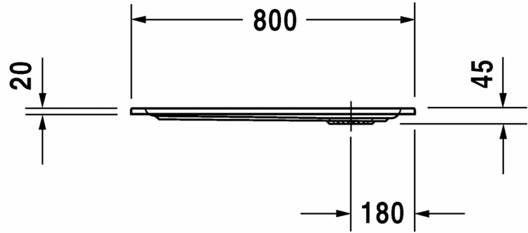 Mynd af Duravit sturtubotn Starck 800x800mm