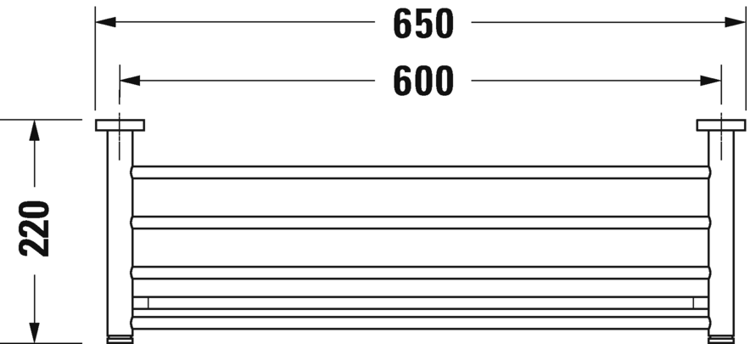 Mynd af Duravit D-Code handklæðahilla 65cm Króm