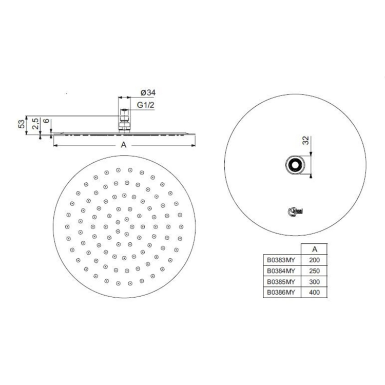 Mynd af Ideal Standard Ceratherm 100 Innbyggt Sett Króm