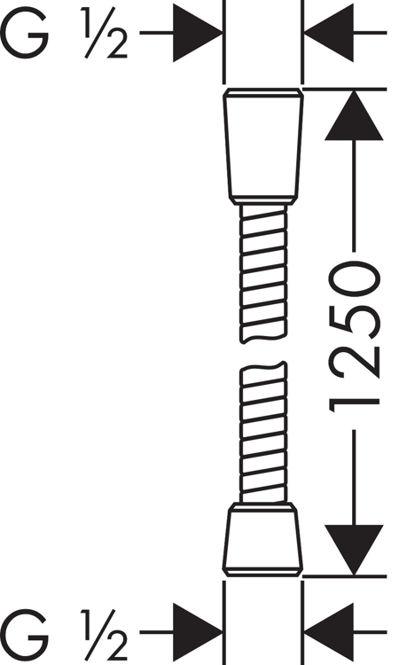 Mynd af Hansgrohe Sensoflex sturtubarki 125cm Króm