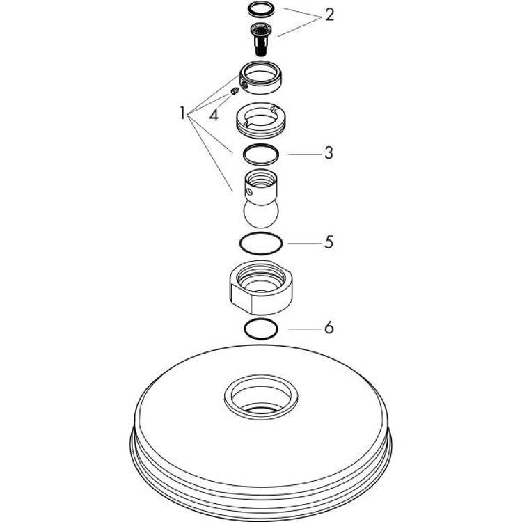 Mynd af AXOR Montreux sturtuhaus Ø240mm Króm