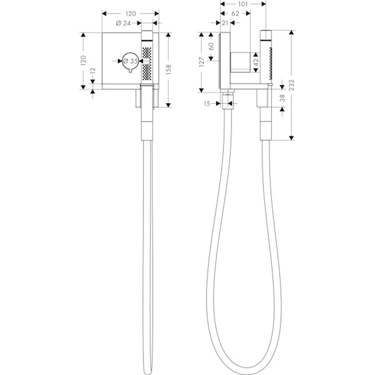 Mynd af AXOR ShowerSolutions innb. handsturtusett Króm