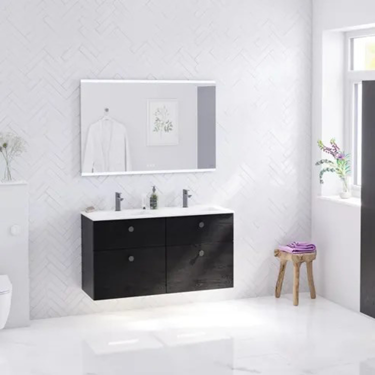 Mynd af Dansani Stand skúffuskápur 100x44x64cm Svört eik