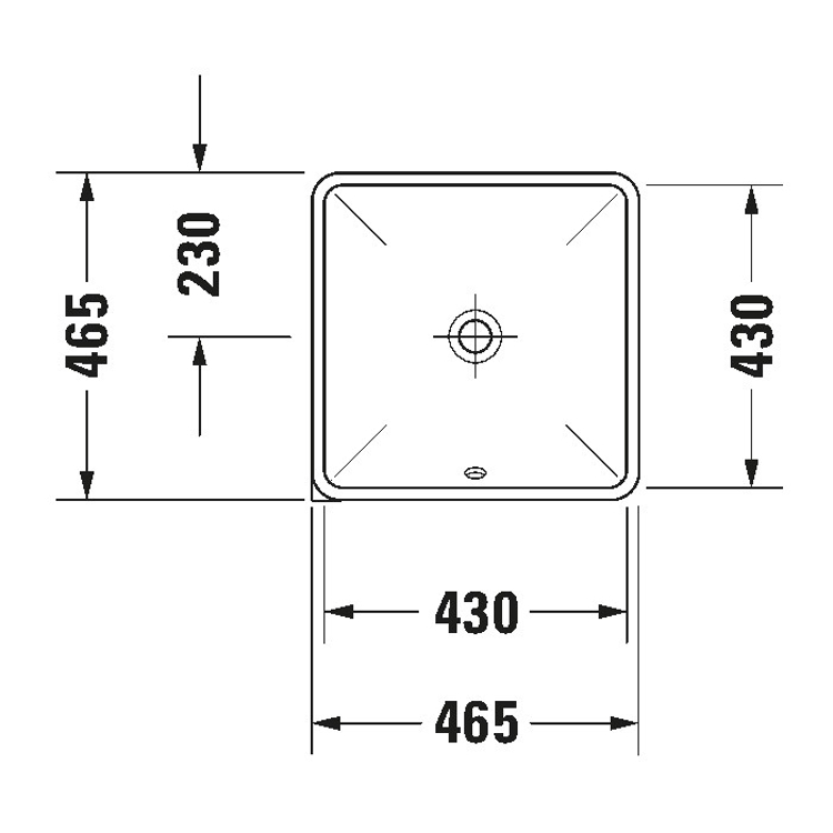 Mynd af Duravit Starck 3 handlaug 465x465mm undirlímd