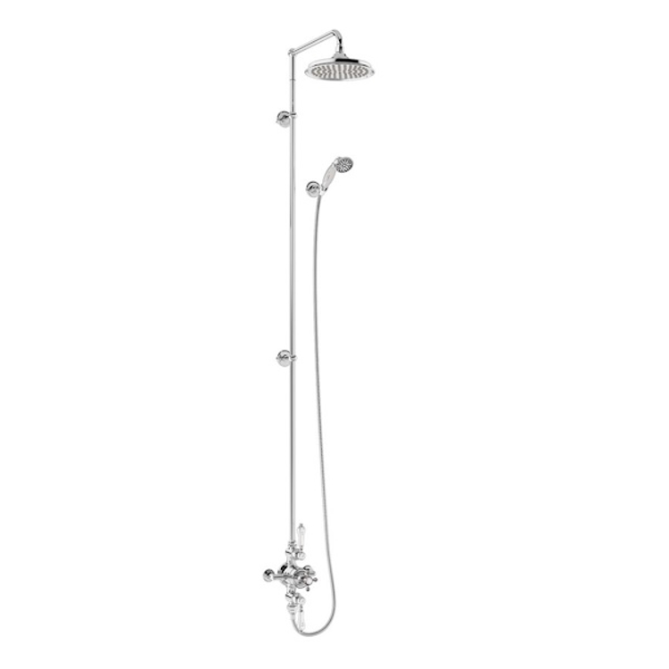 Mynd af Burlington Avon Thermostatic sturtusett Ø180mm Króm